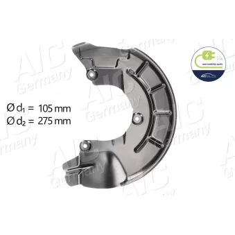 Déflecteur, disque de frein avant droit AIC 56069