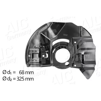 Déflecteur, disque de frein avant gauche AIC 56408