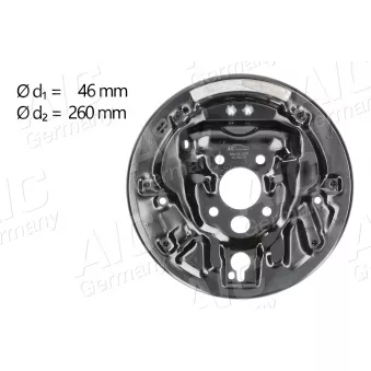 Tole de recouvrement, tambour de frein arrière gauche AIC 56434