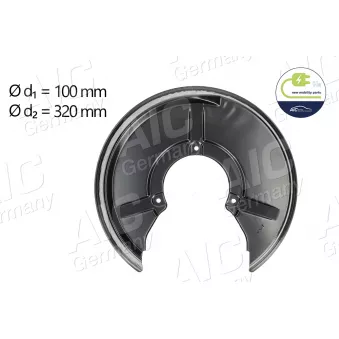 Déflecteur, disque de frein arrière droit AIC 56582