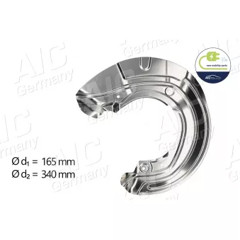 Déflecteur, disque de frein avant gauche AIC 56976