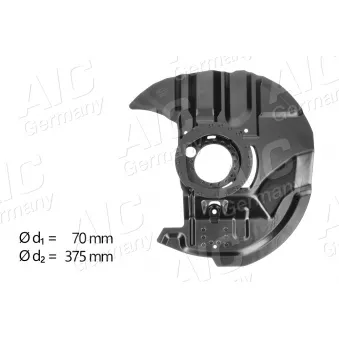 Déflecteur, disque de frein avant gauche AIC 56984