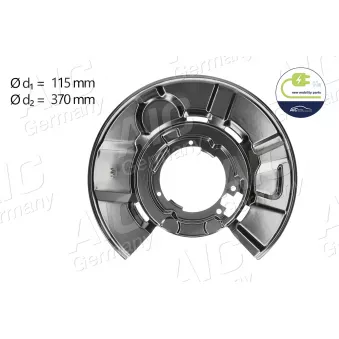 Déflecteur, disque de frein arrière droit AIC 56989