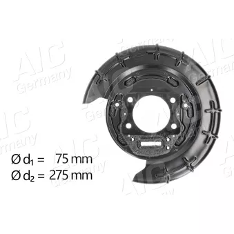 Déflecteur, disque de frein arrière droit AIC 57009