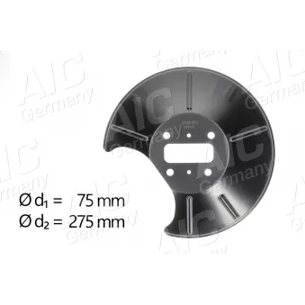 Déflecteur, disque de frein arrière droit AIC 57248