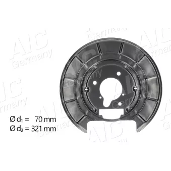 Déflecteur, disque de frein arrière droit AIC 57580
