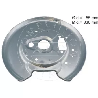 Déflecteur, disque de frein arrière droit AIC 57611