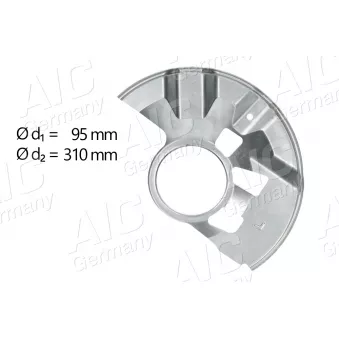 Déflecteur, disque de frein avant gauche AIC 57613