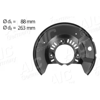 Déflecteur, disque de frein avant droit AIC 58277