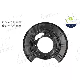 Déflecteur, disque de frein arrière droit AIC 70791