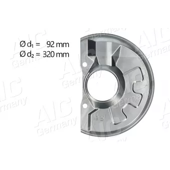 Déflecteur, disque de frein avant droit AIC 71356