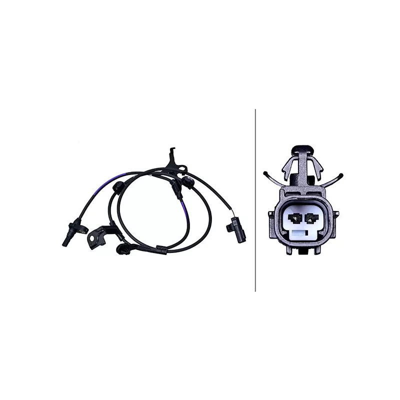 Capteur, vitesse de roue avant gauche HELLA 6PU 358 218-201