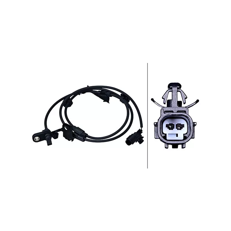 Capteur, vitesse de roue avant droit HELLA 6PU 358 218-211
