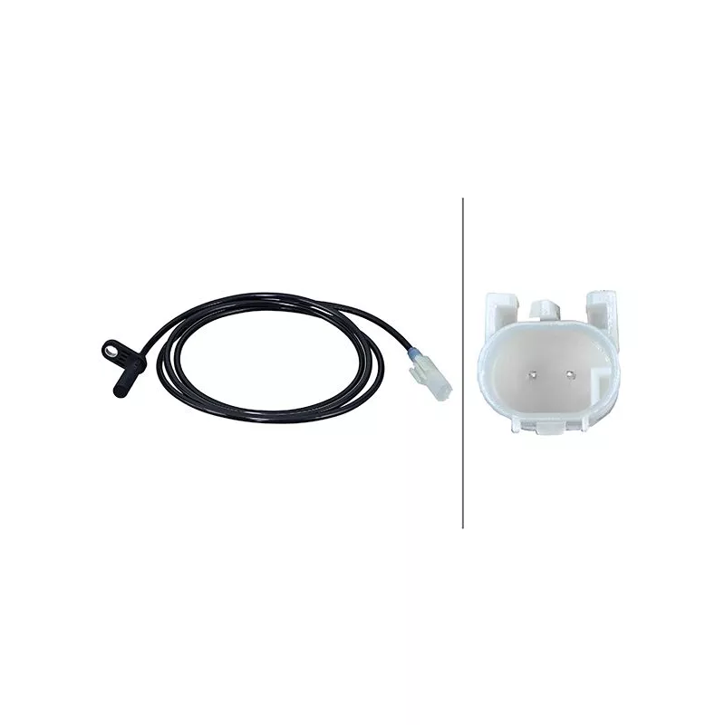 Capteur, vitesse de roue arrière droit HELLA 6PU 358 218-221