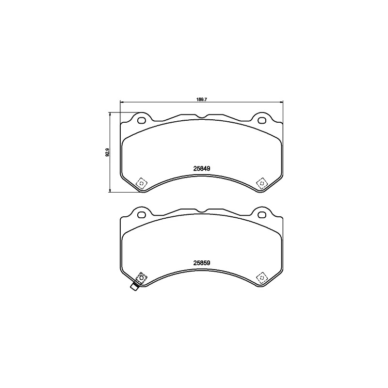 Jeu de 4 plaquettes de frein avant HELLA 8DB 355 021-041