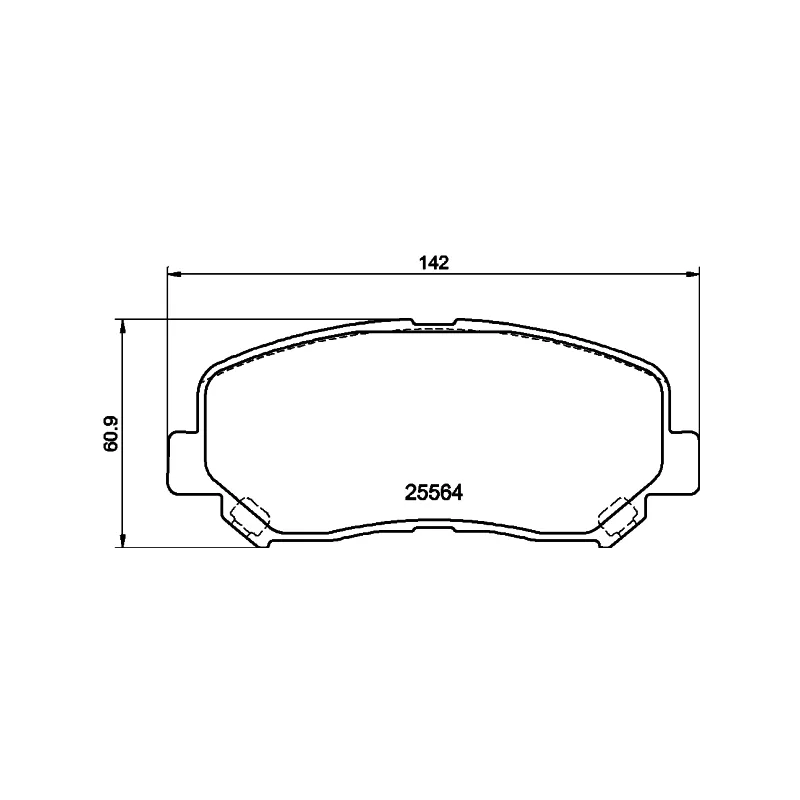 Jeu de 4 plaquettes de frein avant HELLA 8DB 355 021-981