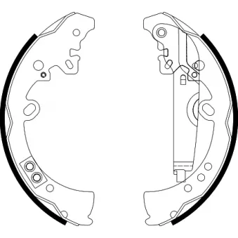 Jeu de mâchoires de frein HELLA 8DB 355 022-591