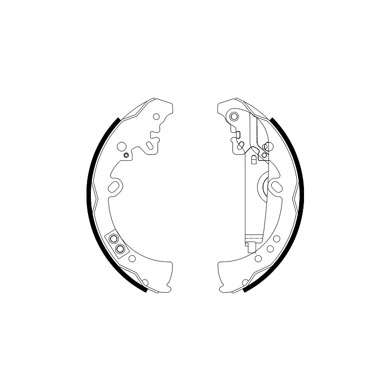 Jeu de mâchoires de frein HELLA 8DB 355 022-591