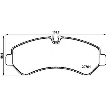 Jeu de 4 plaquettes de frein arrière HELLA 8DB 355 039-131