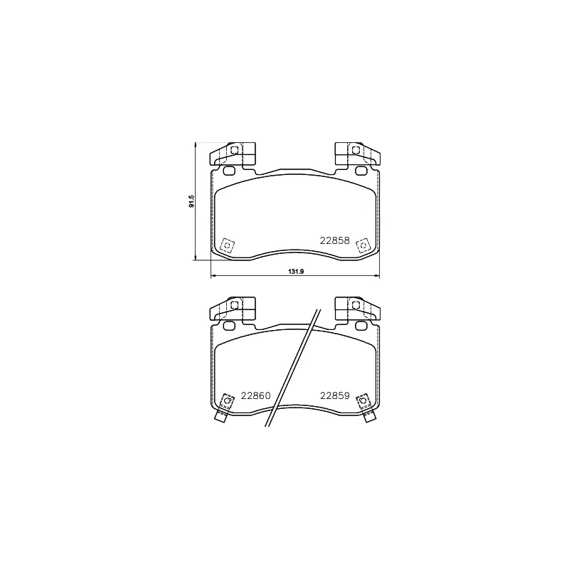 Jeu de 4 plaquettes de frein avant HELLA 8DB 355 039-451