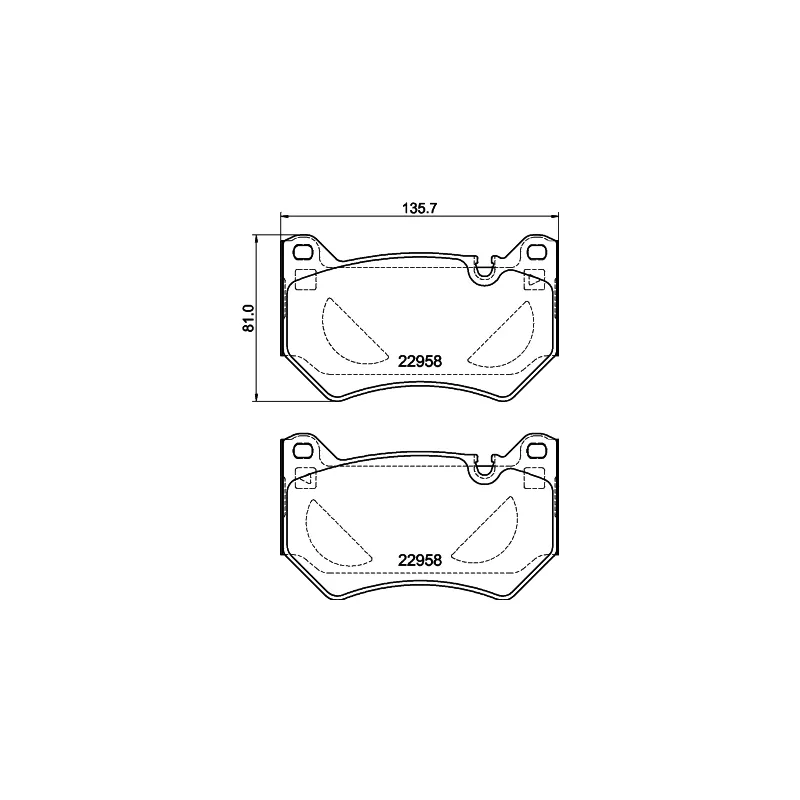 Jeu de 4 plaquettes de frein avant HELLA 8DB 355 039-511