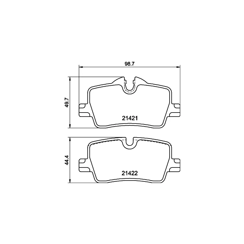 Jeu de 4 plaquettes de frein avant HELLA 8DB 355 040-681