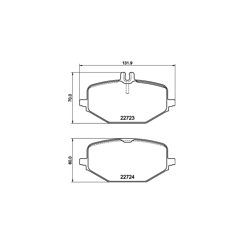 Jeu de 4 plaquettes de frein arrière HELLA 8DB 355 040-691