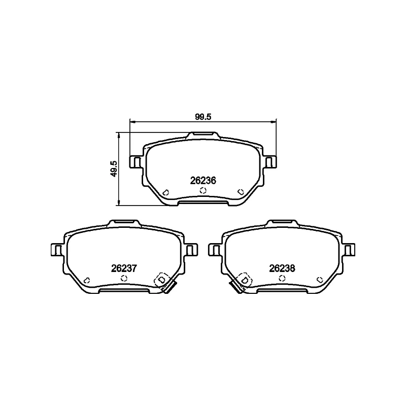 Jeu de 4 plaquettes de frein avant HELLA 8DB 355 040-711