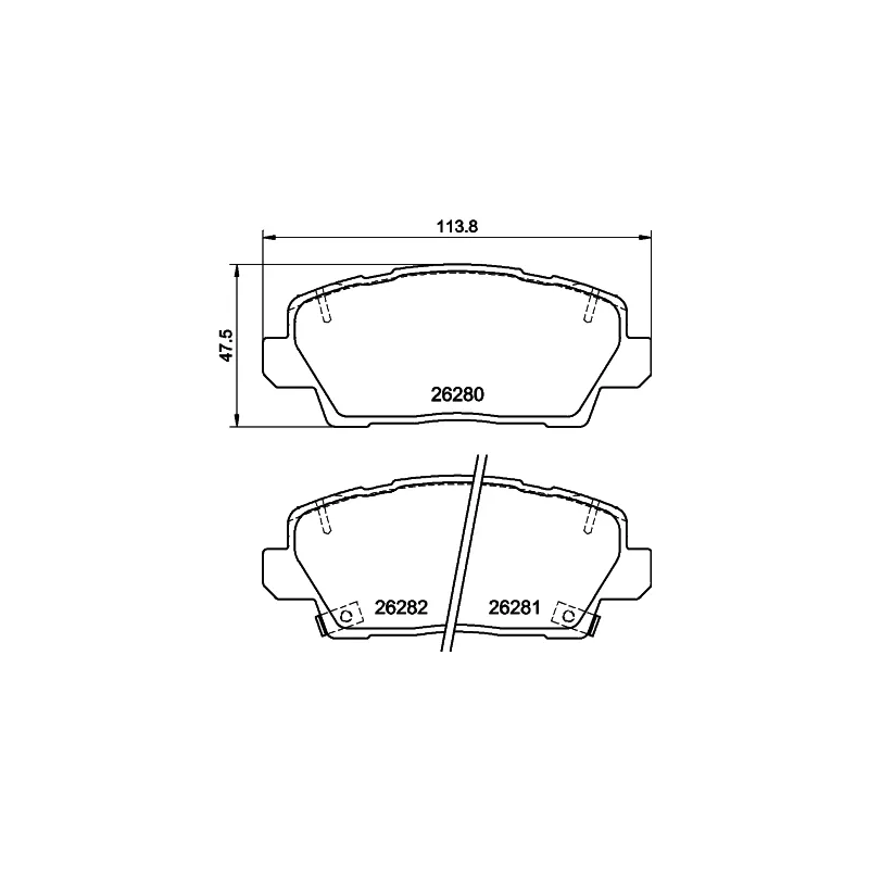 Jeu de 4 plaquettes de frein avant HELLA 8DB 355 040-841