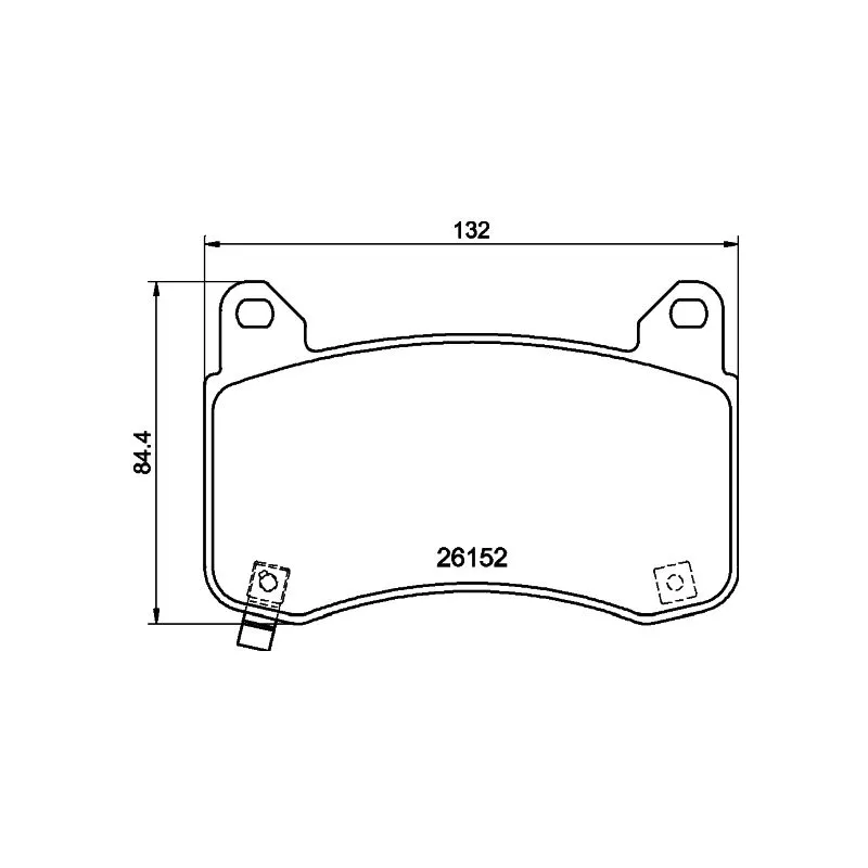 Jeu de 4 plaquettes de frein avant HELLA 8DB 355 040-901