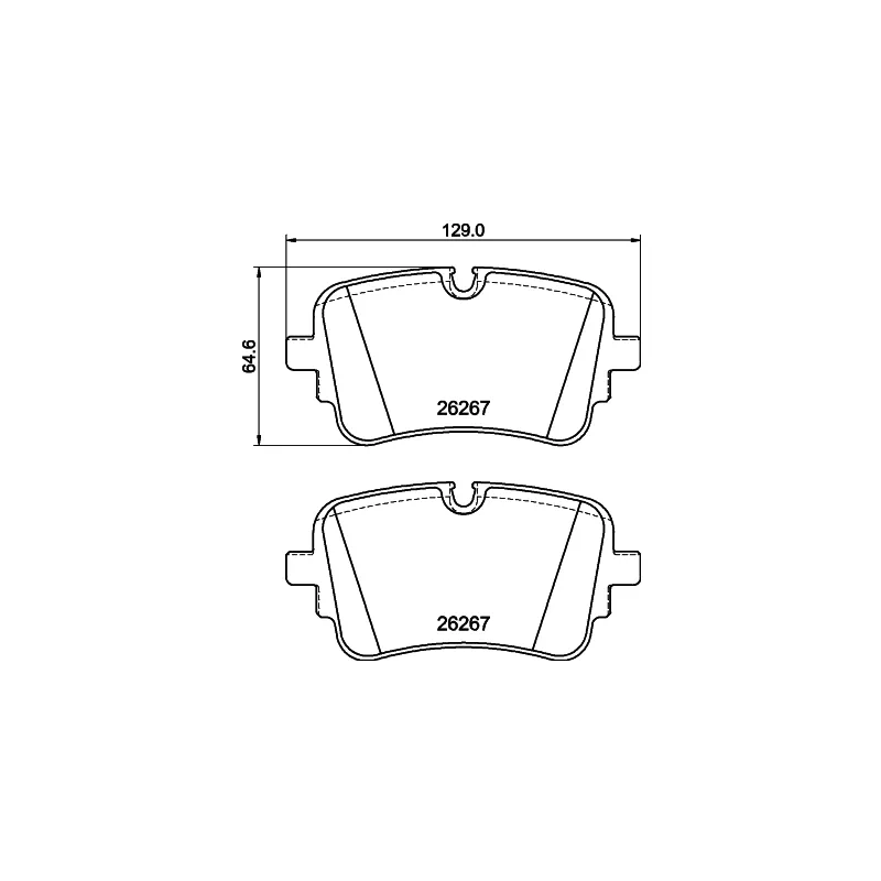 Jeu de 4 plaquettes de frein arrière HELLA 8DB 355 041-001