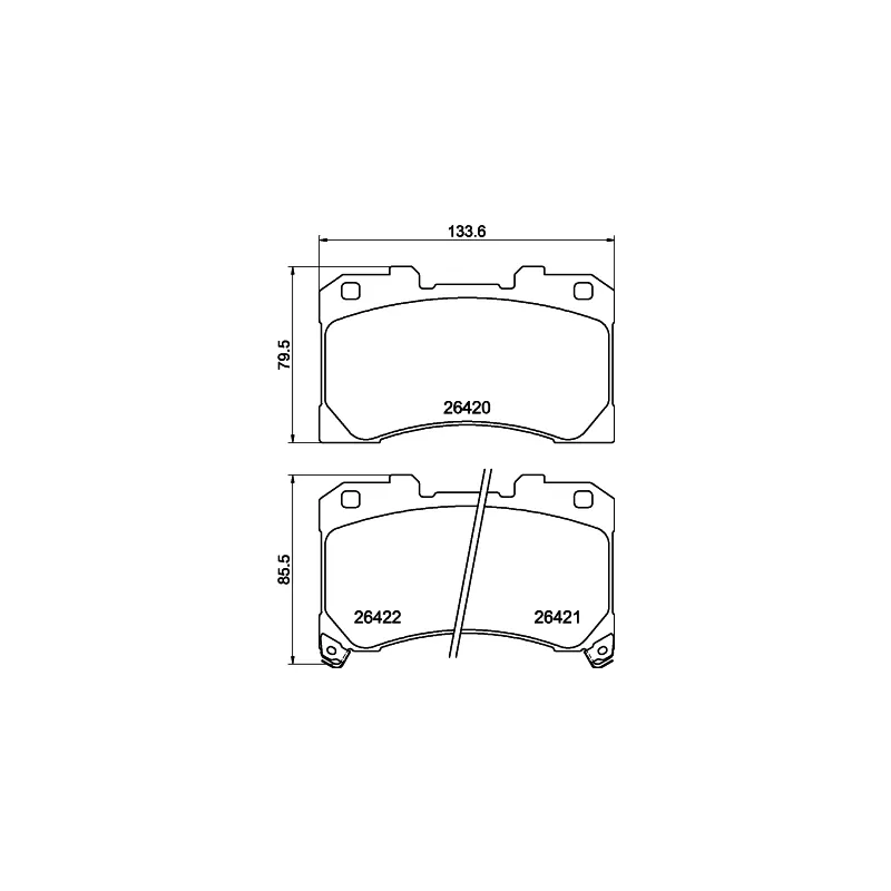 Jeu de 4 plaquettes de frein avant HELLA 8DB 355 041-061