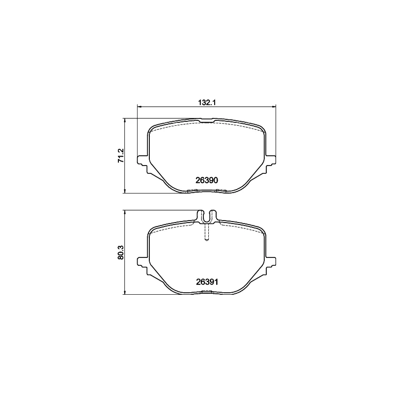 Jeu de 4 plaquettes de frein arrière HELLA 8DB 355 041-121
