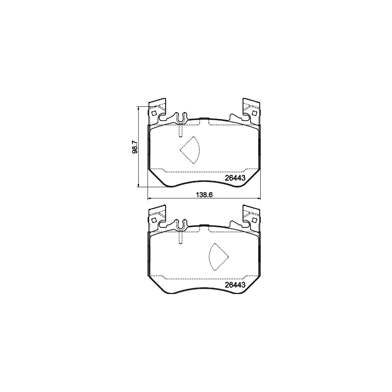 Jeu de 4 plaquettes de frein avant HELLA 8DB 355 043-071