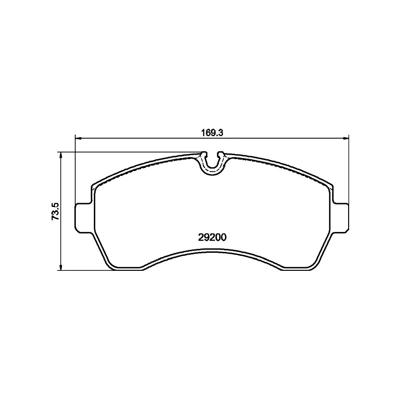 Jeu de 4 plaquettes de frein avant HELLA 8DB 355 043-911