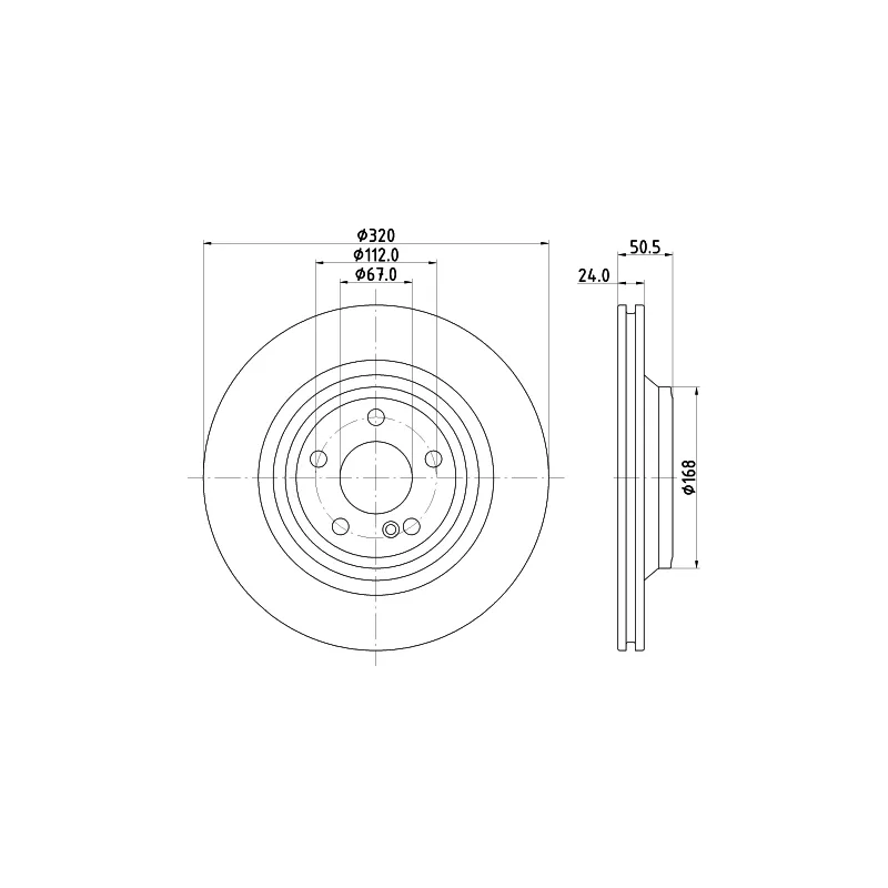 Jeu de 2 disques de frein arrière HELLA 8DD 355 133-251