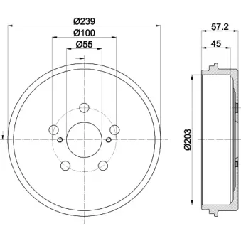 Tambour de frein HELLA
