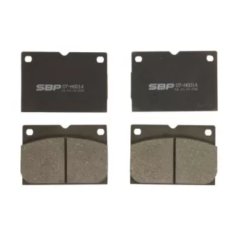 Jeu de 4 plaquettes de frein arrière SBP 07-AG014