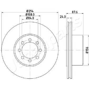 Jeu de 2 disques de frein avant JAPANPARTS