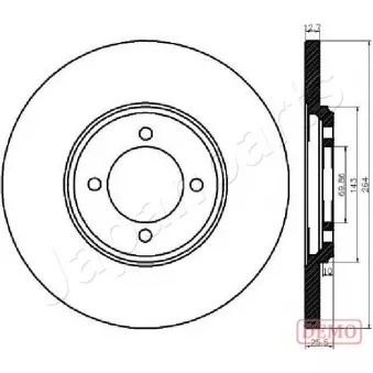 Jeu de 2 disques de frein arrière JAPANPARTS