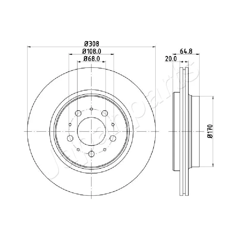 Jeu de 2 disques de frein avant JAPANPARTS DP-0326