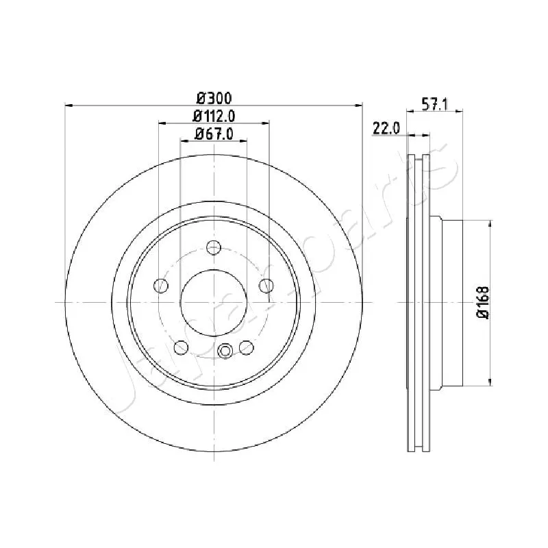 Jeu de 2 disques de frein avant JAPANPARTS DP-0510