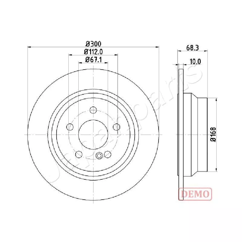 Jeu de 2 disques de frein avant JAPANPARTS DP-0513C