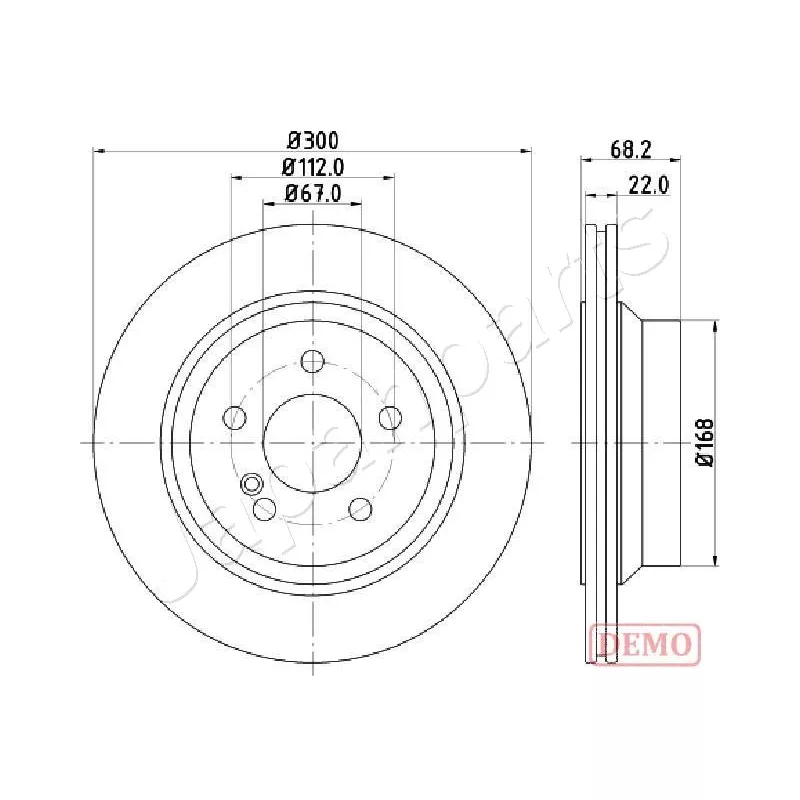 Jeu de 2 disques de frein avant JAPANPARTS DP-0514C