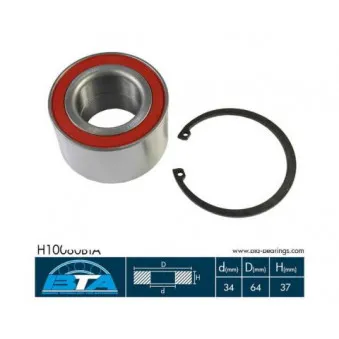 Roulement de roue avant BTA H10080BTA