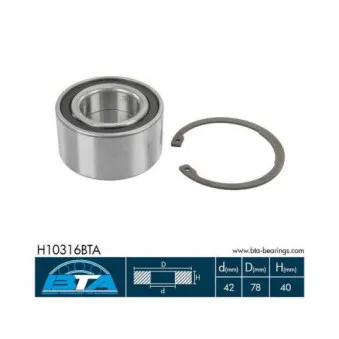 Roulement de roue avant BTA H10316BTA