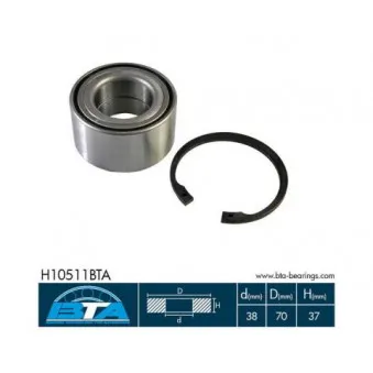 Roulement de roue avant BTA H10511BTA
