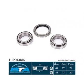 Roulement de roue avant BTA H12014BTA