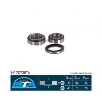 Roulement de roue avant BTA H12023BTA