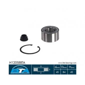 Roulement de roue avant BTA H12058BTA